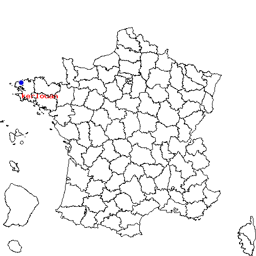 localisation sur le carte de kerlouan 