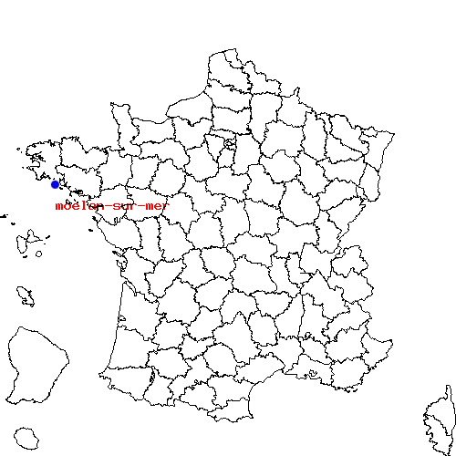 localisation sur le carte de moelan-sur-mer 