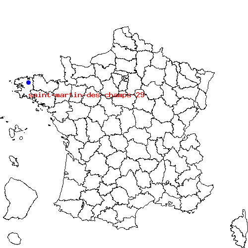 localisation sur le carte de saint-martin-des-champs-29 