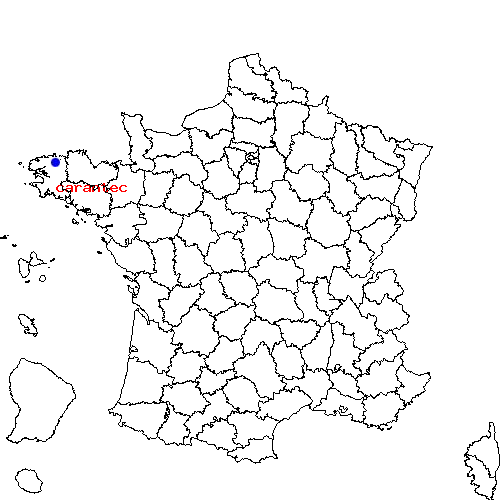 localisation sur le carte de carantec 