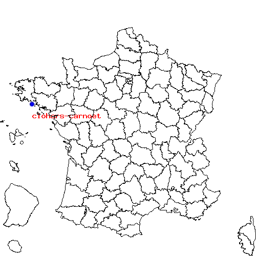 localisation sur le carte de clohars-carnoet 