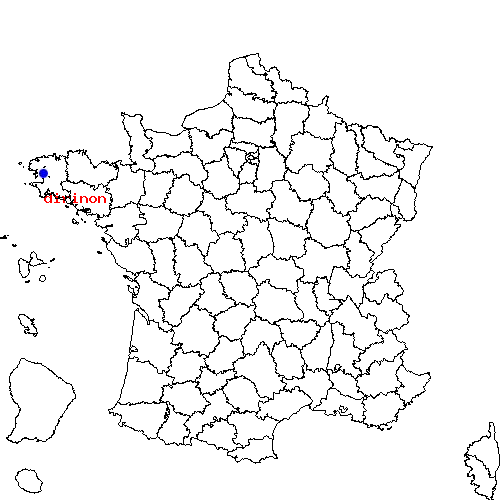 localisation sur le carte de dirinon 