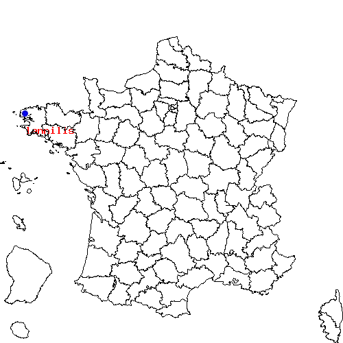 localisation sur le carte de lannilis 