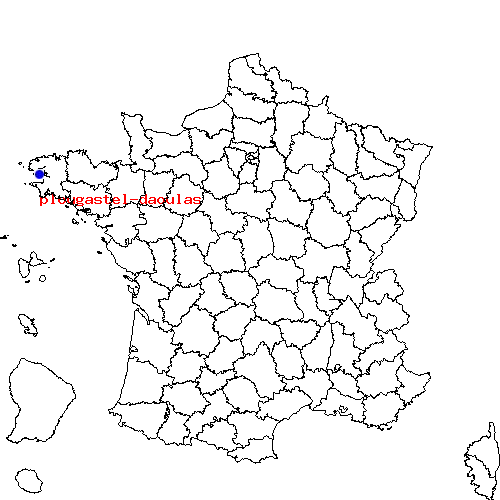 localisation sur le carte de plougastel-daoulas 