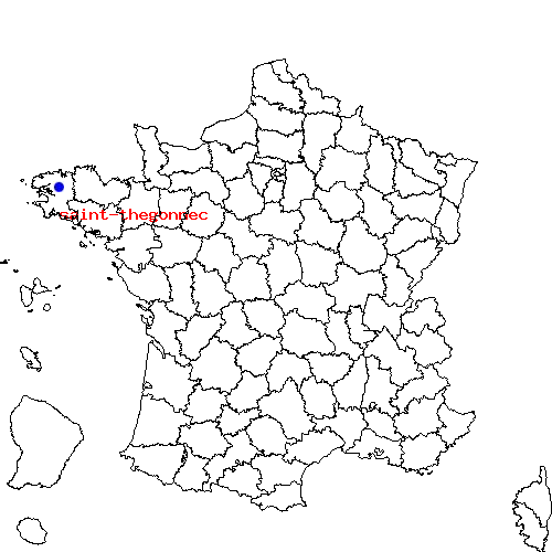 localisation sur le carte de saint-thegonnec 