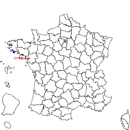 localisation sur le carte de tregunc 