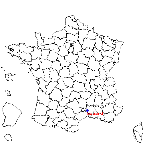 localisation sur le carte de bagard 