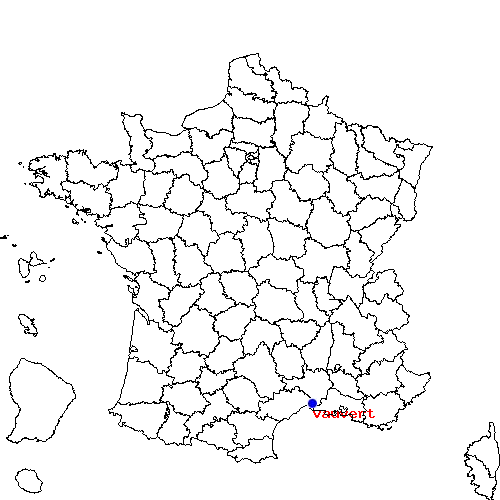 localisation sur le carte de vauvert 