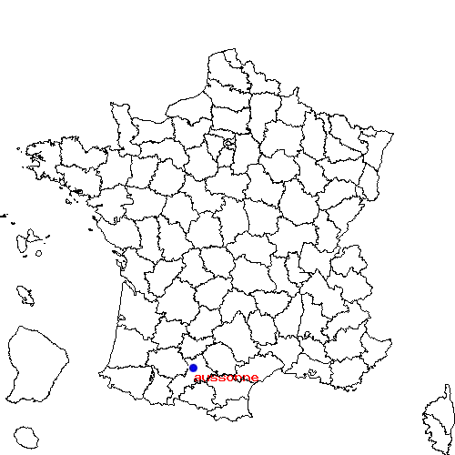 localisation sur le carte de aussonne 