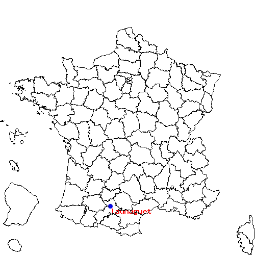 localisation sur le carte de launaguet 