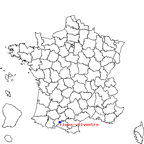 localisation sur le carte de rieux-volvestre 
