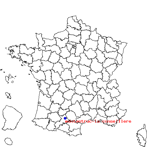 localisation sur le carte de montastruc-la-conseillere 