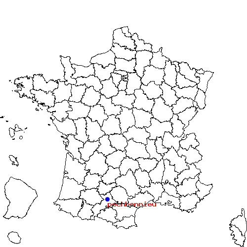 localisation sur le carte de pechbonnieu 