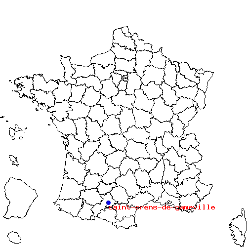 localisation sur le carte de saint-orens-de-gameville 