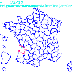 localisation sur le carte de Prignac-et-Marcamps 33710