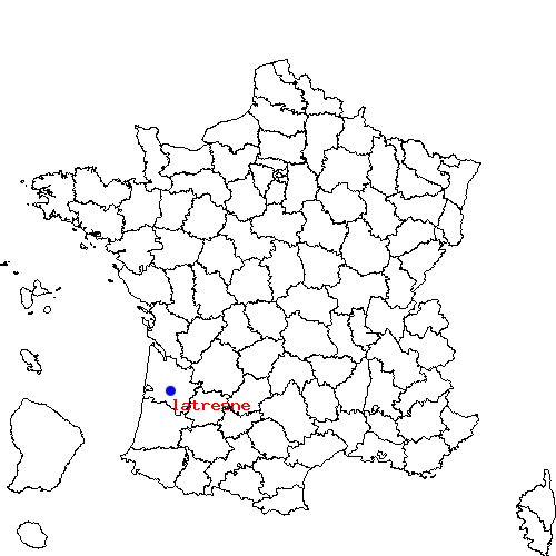 localisation sur le carte de latresne 