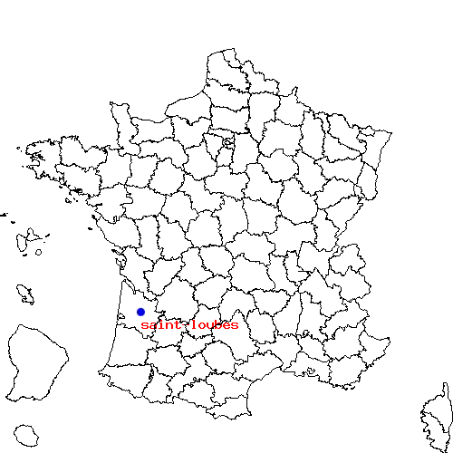 localisation sur le carte de saint-loubes 