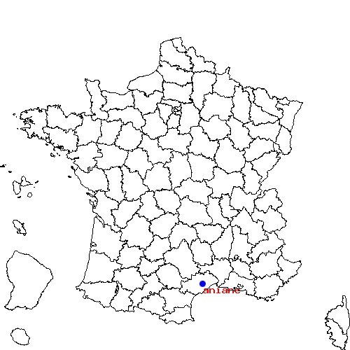 localisation sur le carte de aniane 