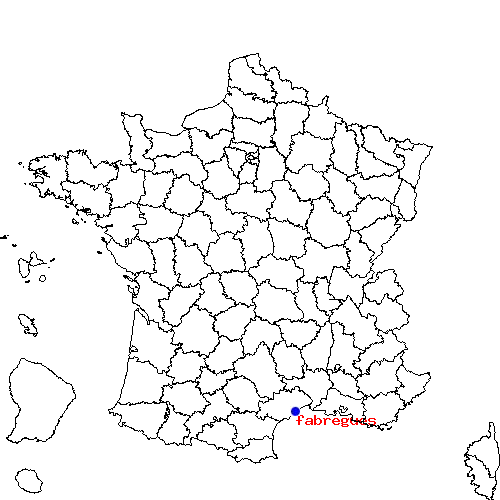 localisation sur le carte de fabregues 