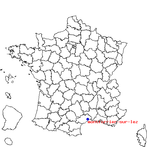 localisation sur le carte de montferrier-sur-lez 
