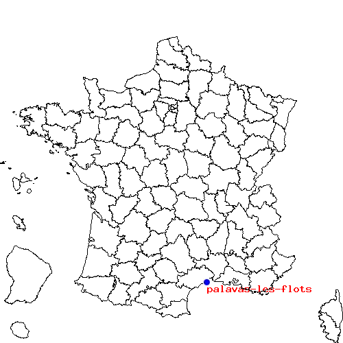 palavas-les-flots sur la carte de France localisation sur le carte de palavas-les-flots