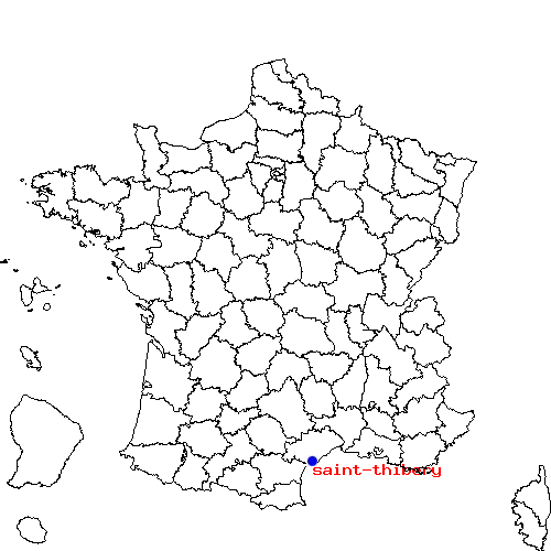 localisation sur le carte de saint-thibery 