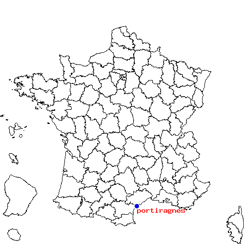 localisation sur le carte de portiragnes 