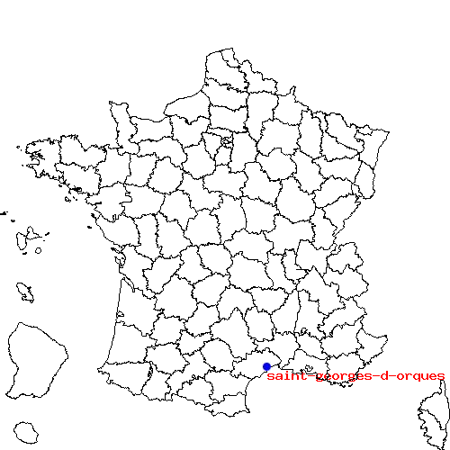 localisation sur le carte de saint-georges-d-orques 