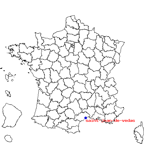 localisation sur le carte de saint-jean-de-vedas 