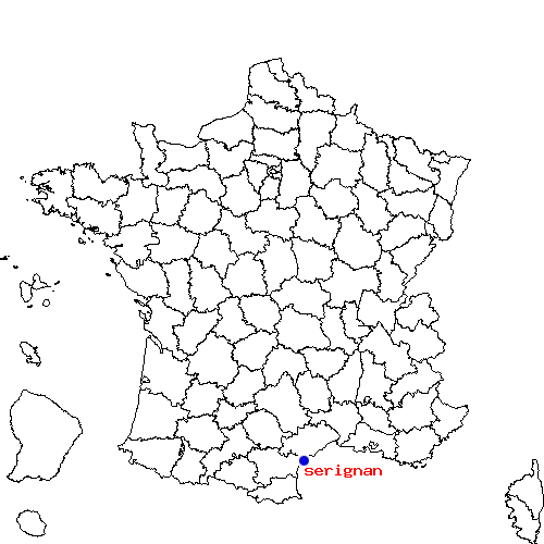 localisation sur le carte de serignan 