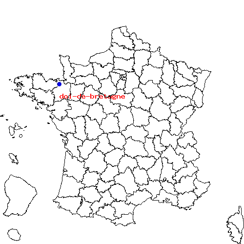 localisation sur le carte de dol-de-bretagne 