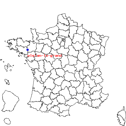 localisation sur le carte de plelan-le-grand 