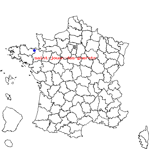 localisation sur le carte de saint-jouan-des-guerets 