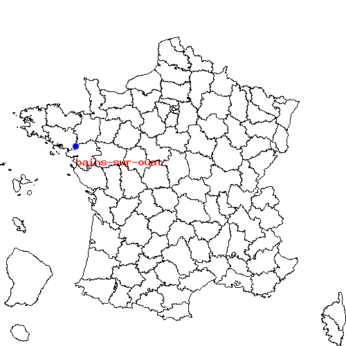 localisation sur le carte de bains-sur-oust 