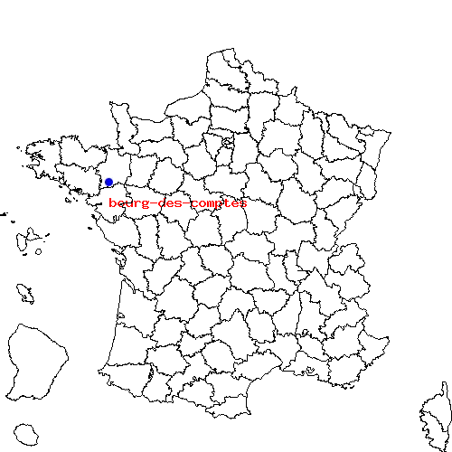 localisation sur le carte de bourg-des-comptes 