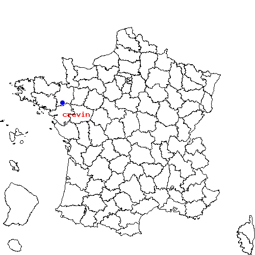 localisation sur le carte de crevin 