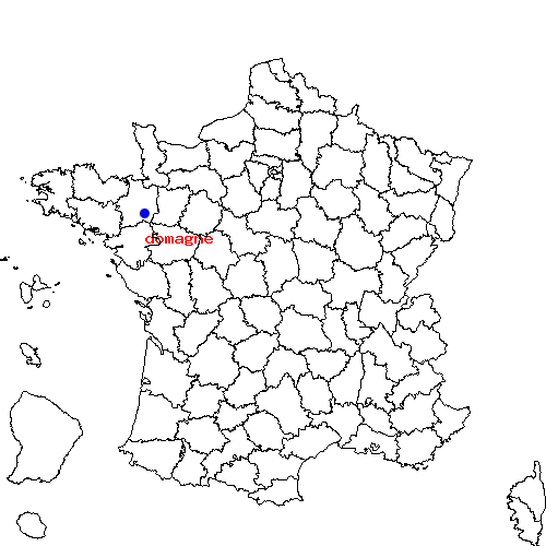 localisation sur le carte de domagne 