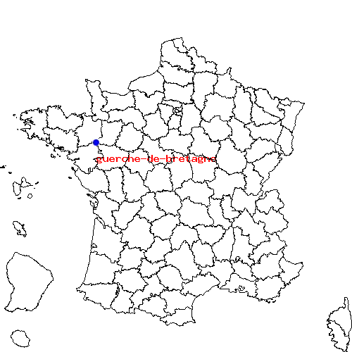 localisation sur le carte de guerche-de-bretagne 