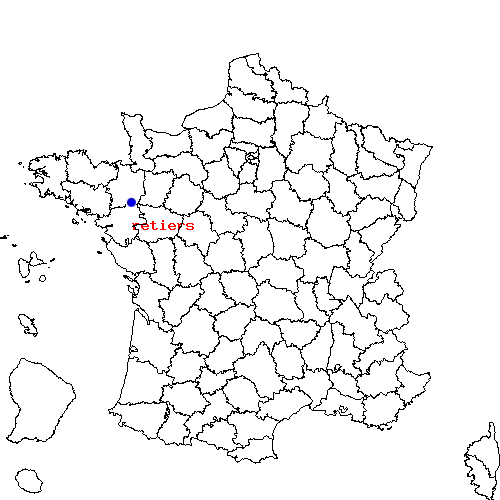 localisation sur le carte de retiers 