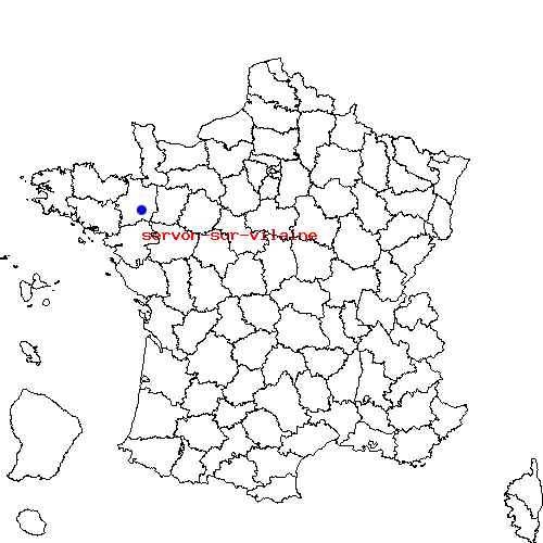 localisation sur le carte de servon-sur-vilaine 