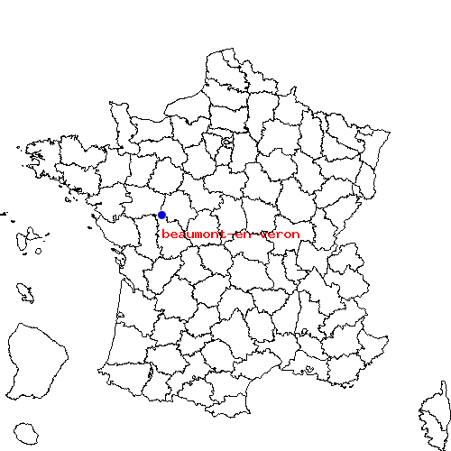 localisation sur le carte de beaumont-en-veron 