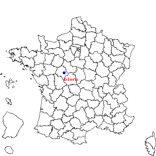 localisation sur le carte de blere 