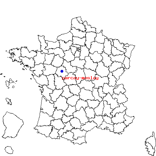 localisation sur le carte de parcay-meslay 