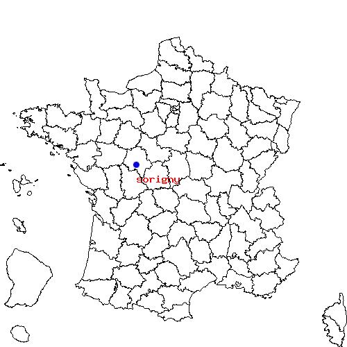 localisation sur le carte de sorigny 