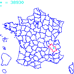 localisation sur le carte de Le Monestier-du-Percy 38930