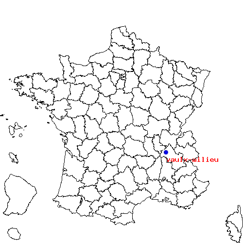 localisation sur le carte de vaulx-milieu 