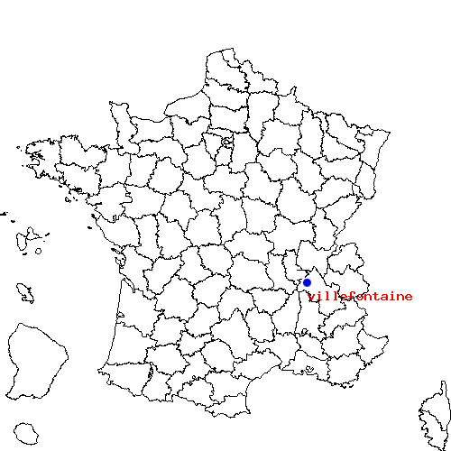 localisation sur le carte de villefontaine 