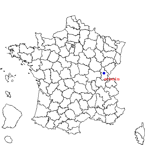 localisation sur le carte de arbois 