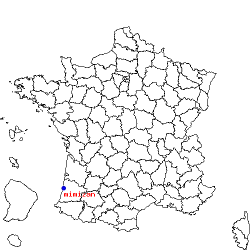 localisation sur le carte de mimizan 