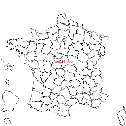 localisation sur le carte de chailles 